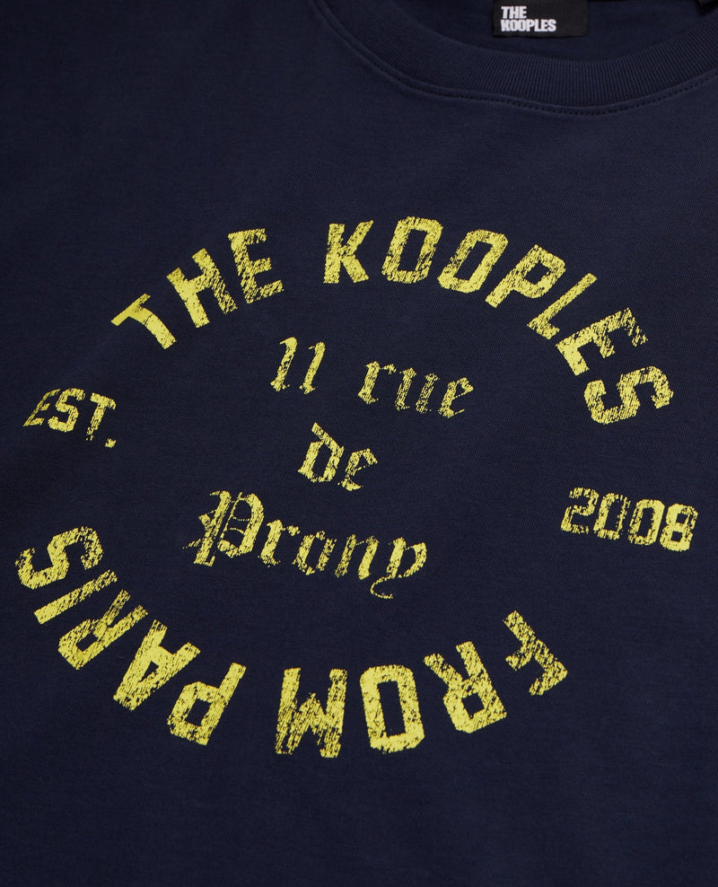 The Kooples - T-Shirt Manches Courtes Avec Print Blason Devant - Homme