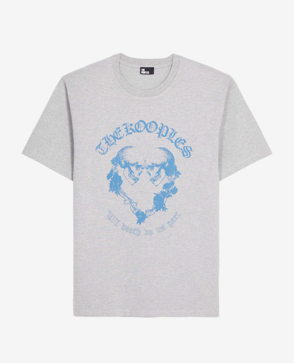 The Kooples - T-Shirt Manches Courtes Avec Print Skull Coeur Devant