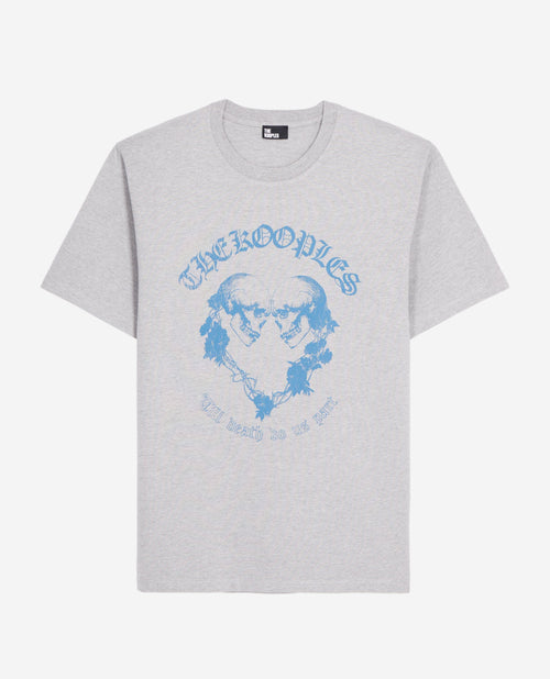 T-Shirt Manches Courtes Avec Print Skull Coeur Devant