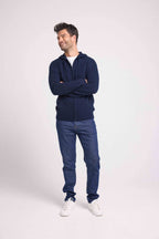 Hugo Zip-Up Hooded Sweatshirt - Navy Blue - Men