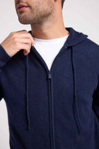 Hugo Zip-Up Hooded Sweatshirt - Navy Blue - Men