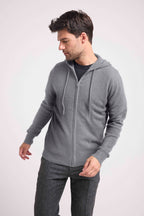 Hugo Zip-Up Hooded Sweatshirt - Dark Grey - Men