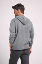 Hugo Zip-Up Hooded Sweatshirt - Dark Grey - Men