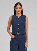 Veste Sans Manches Huliane Indigo