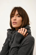 Cuello Vuelto 4 Hilos - Hutton - Antracita Jaspeado