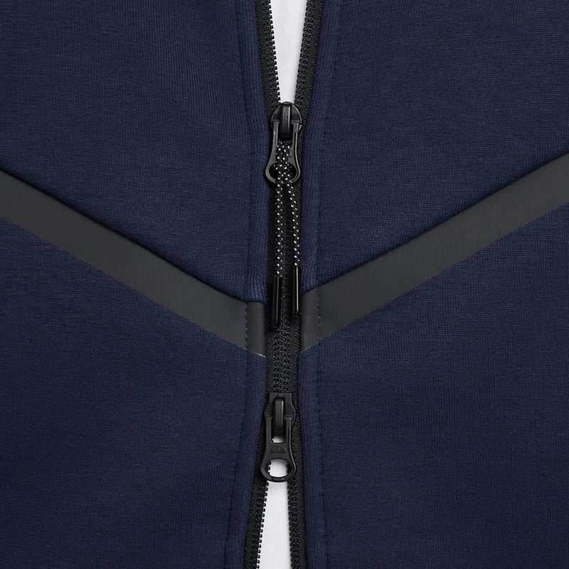 Vestes De Survêtement Nike Tech Fleece Full Zip Hoodie - Bleu Marine, Noir