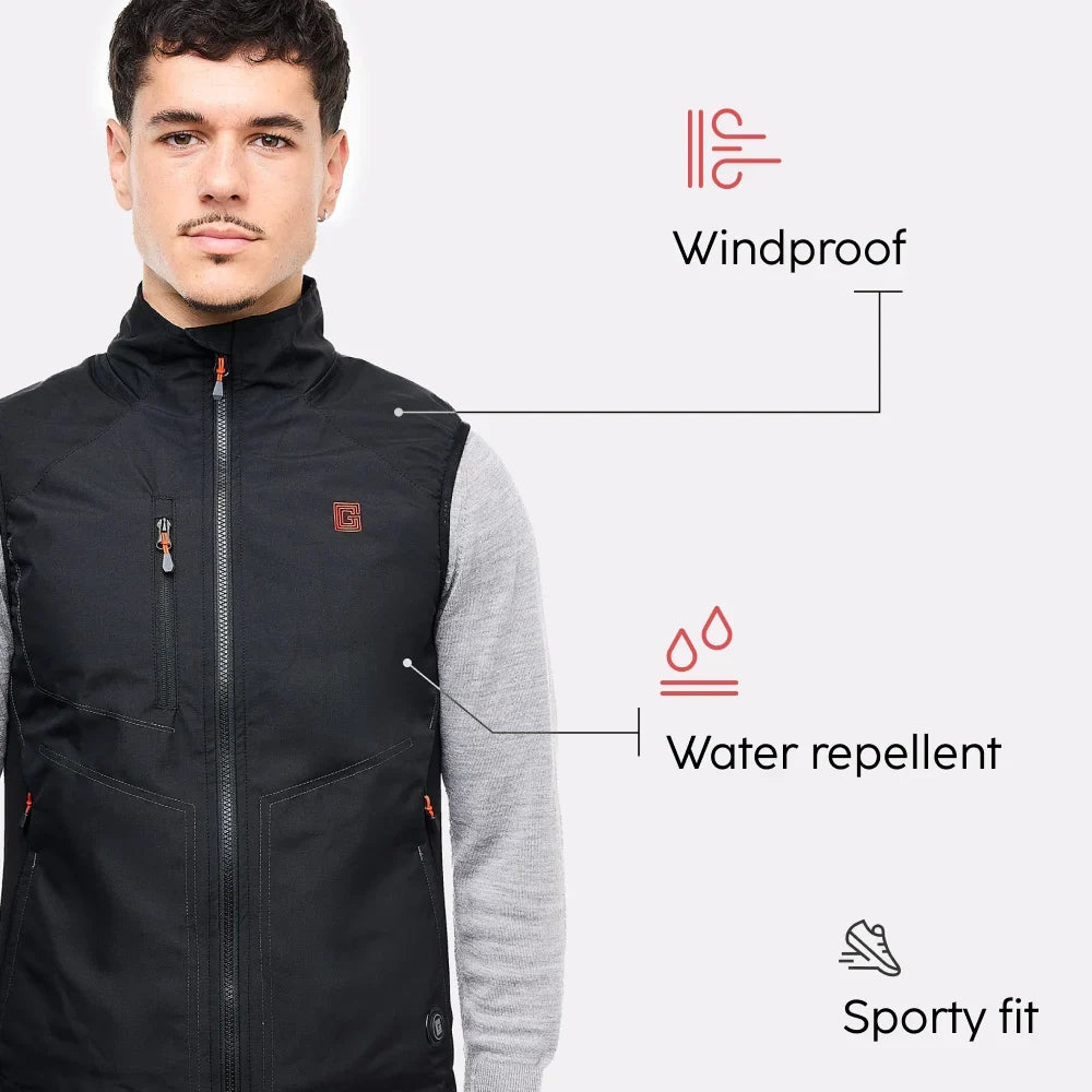 Gilet Chauffant Sport Gris Homme