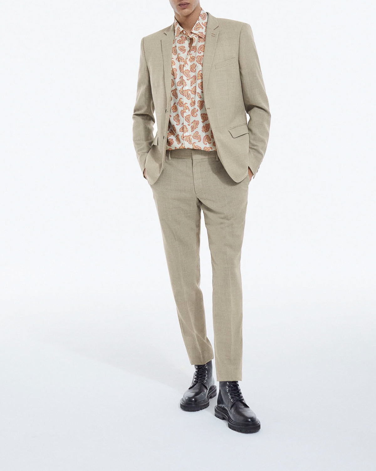The Kooples - Chaqueta Elegante Beige de Lana con Bolsillos - Hombre