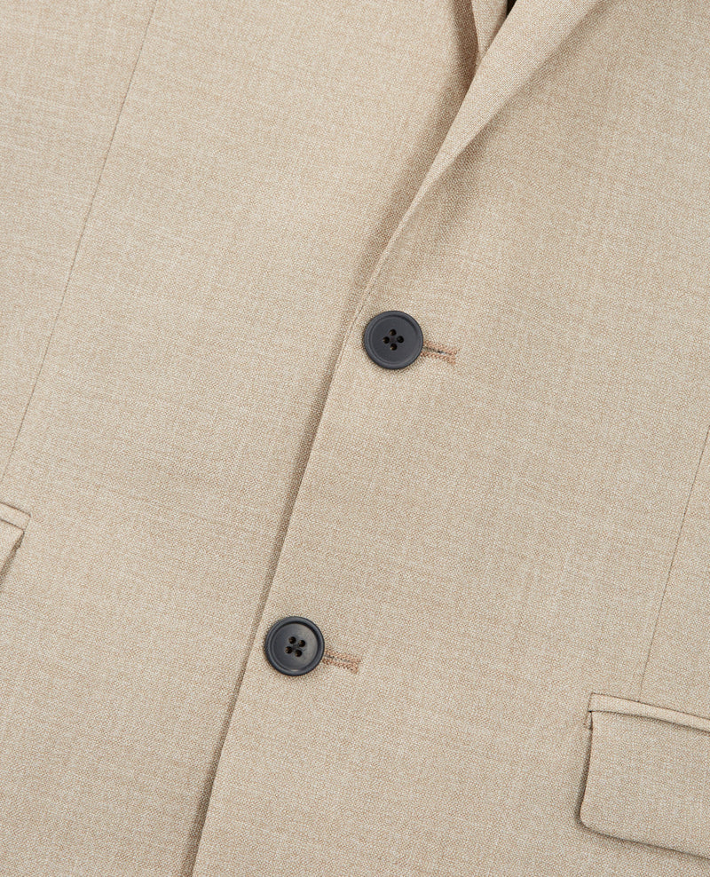 Veste Habillée Beige Laine À Poches - Homme