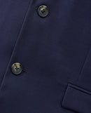 Veste De Costume En Laine - Marine - Homme