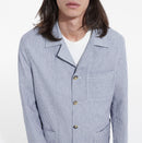 Chaqueta de vestir azul con bolsillos con estampado de rayas - Hombre