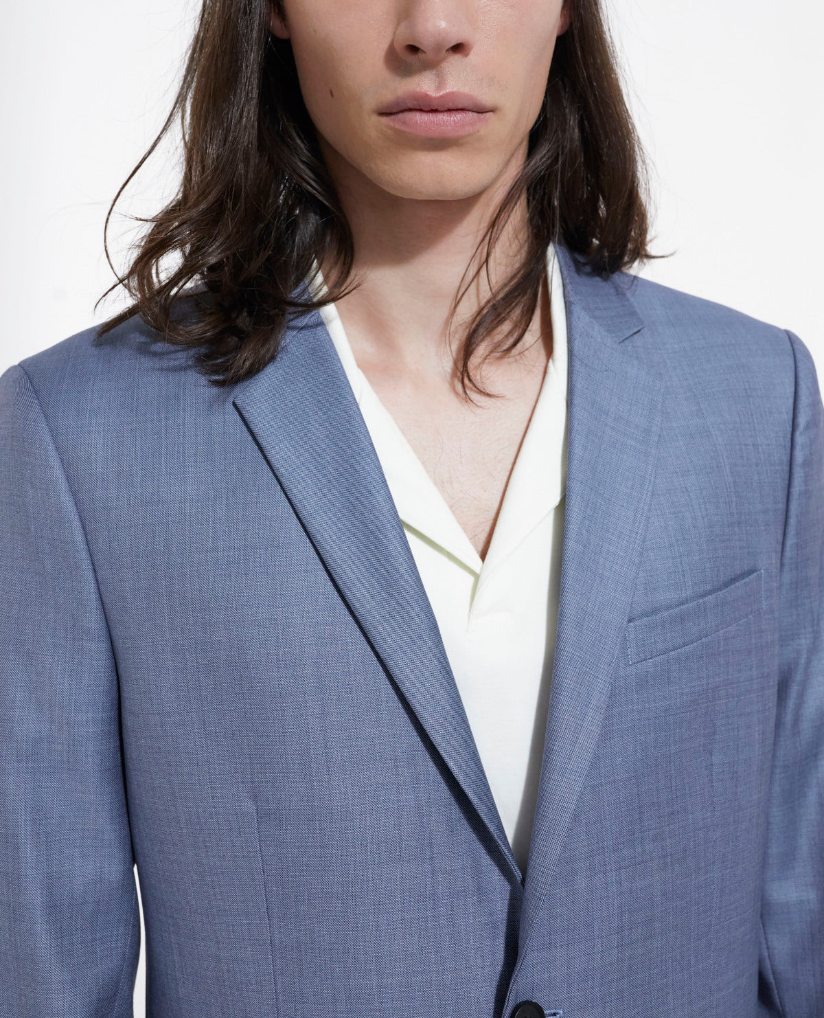 The Kooples - Chaqueta de Traje Azul Cielo Tres Bolsillos - Hombre