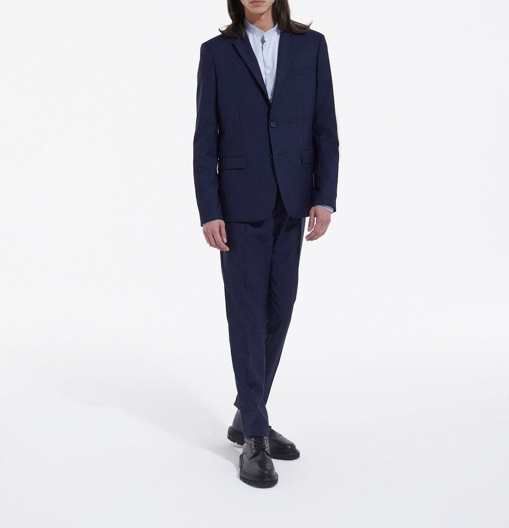 The Kooples - Chaqueta de Traje Azul Cuello Sastre Abotonada - Hombre