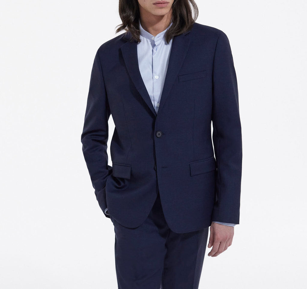 The Kooples - Chaqueta de Traje Azul Cuello Sastre Abotonada - Hombre