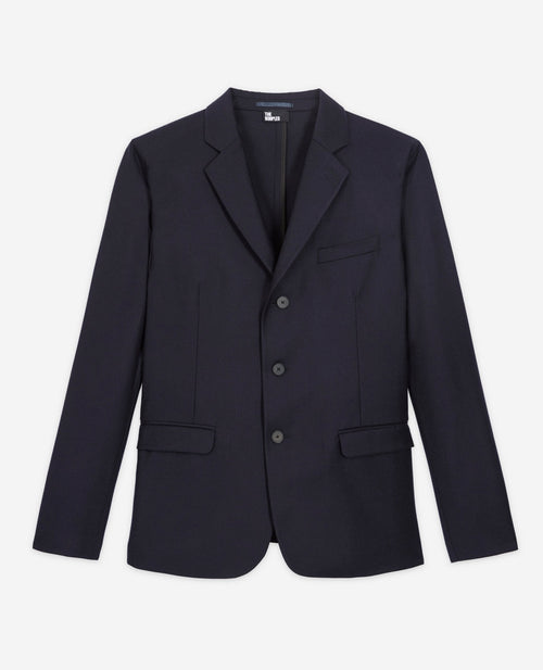 Blazer En Laine - Bleu Marine - Homme
