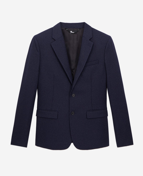 Blazer En Laine - Bleu Marine - Homme