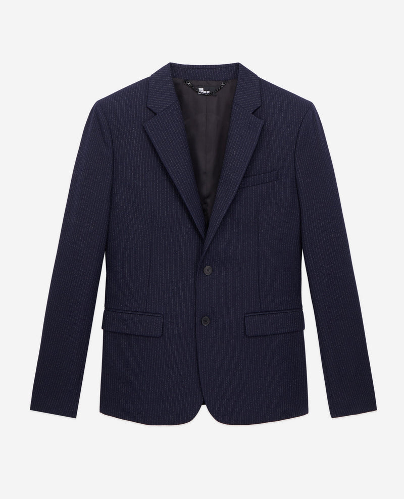 Blazer En Laine - Bleu Marine - Homme