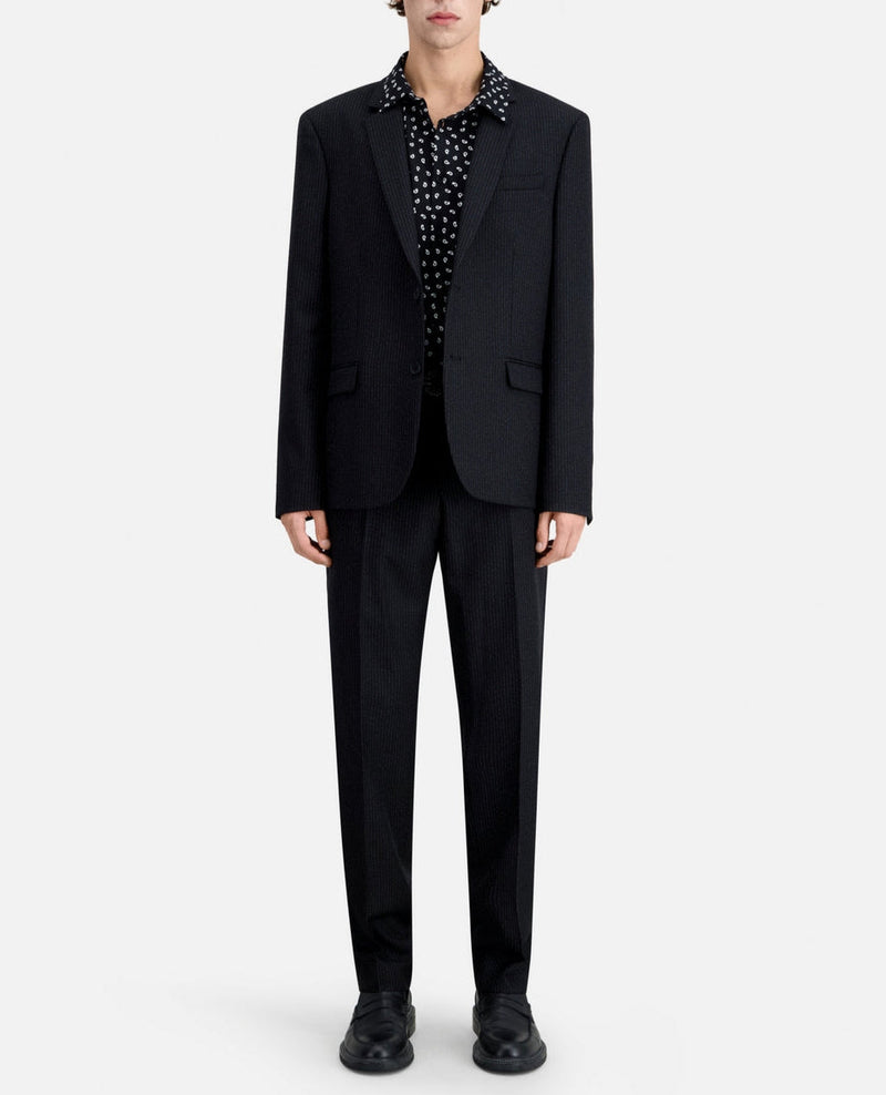 Veste De Costume En Laine - Noir - Homme