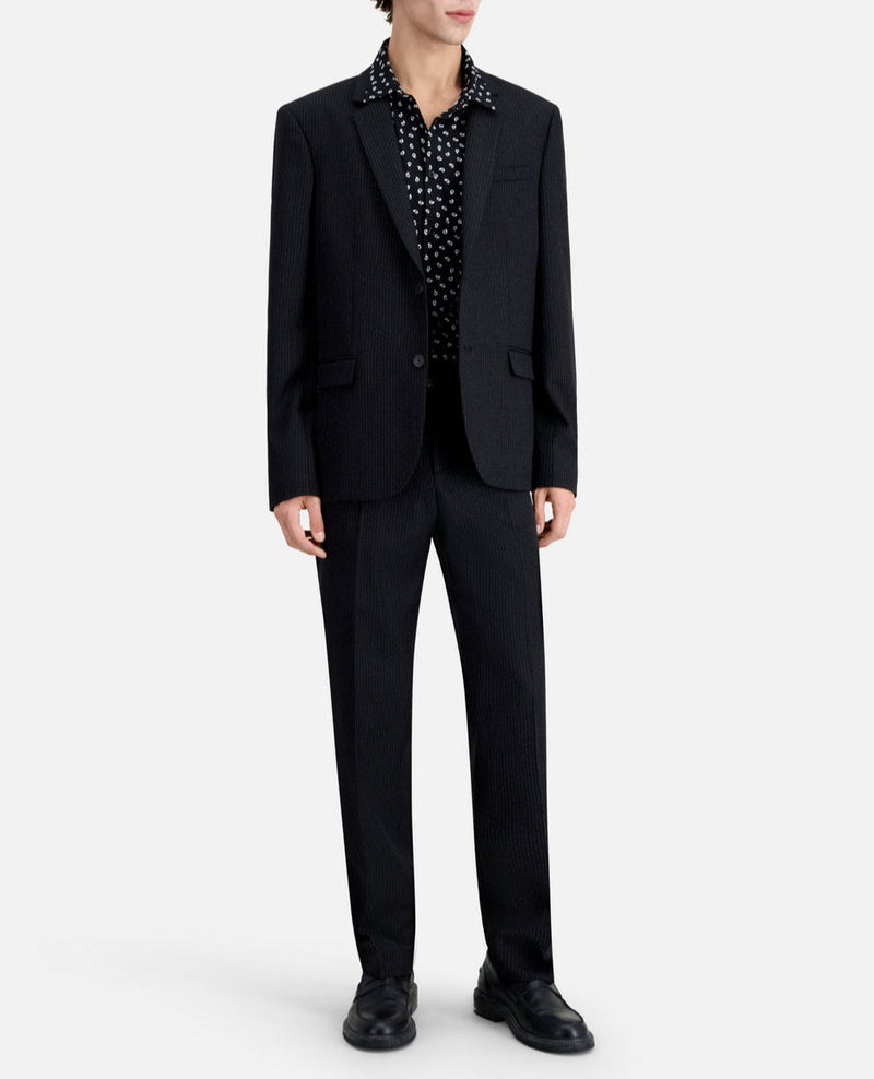 Veste De Costume En Laine - Noir - Homme