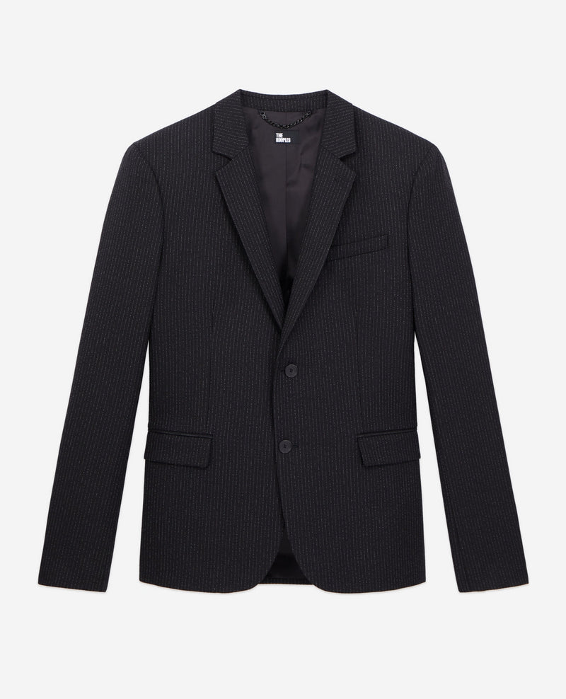 Veste De Costume En Laine - Noir - Homme