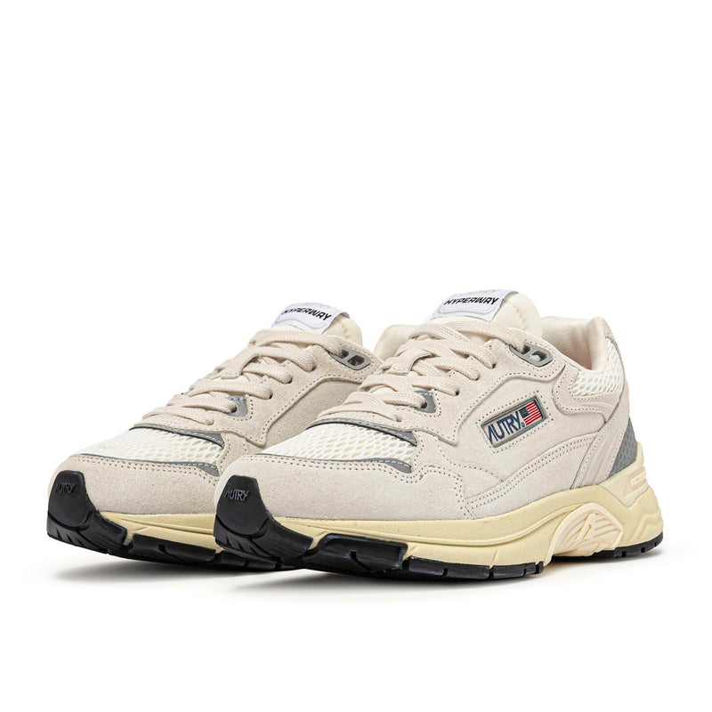 Autry Hyperway White Silver Suede (W) - Or/Blanc/Beige/Gris