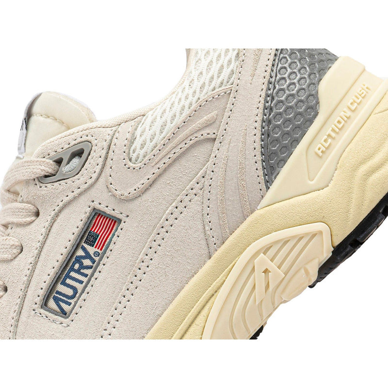 Autry Hyperway White Silver Suede (W) - Or/Blanc/Beige/Gris