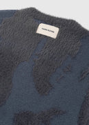 Pull Col Rond Hairy Glacier - Navy Blue
