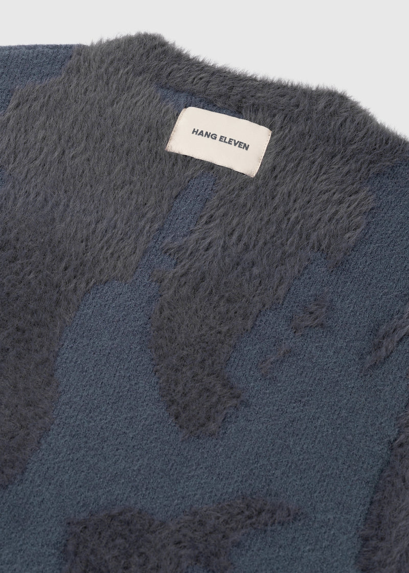 Pull Col Rond Hairy Glacier - Navy Blue