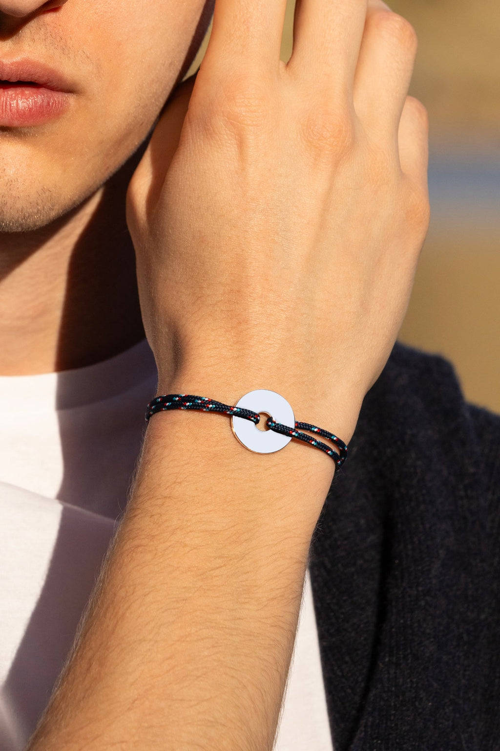 Bracelet Bassin - Bleu Marine & Beige
