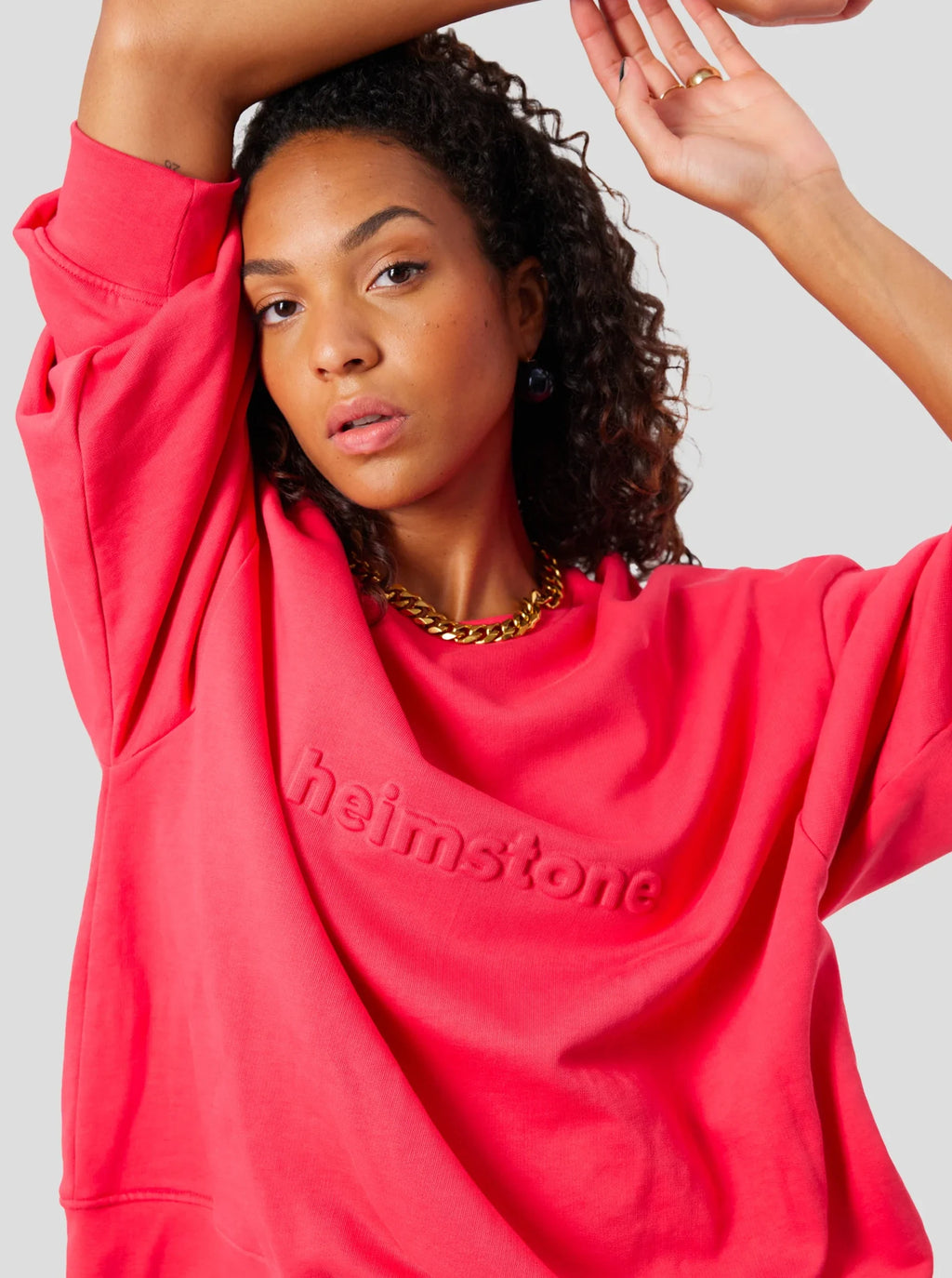 Pull Harlem En Polaire Rose