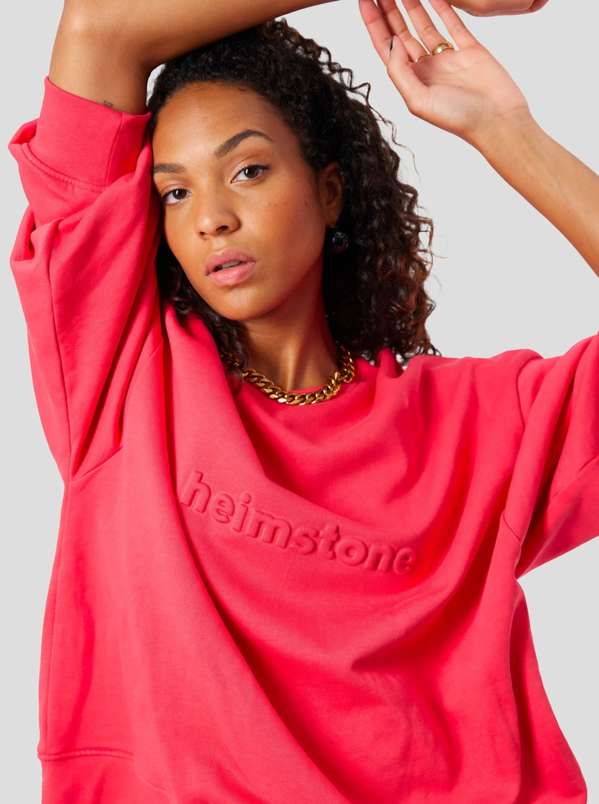 Pull Harlem En Polaire Rose