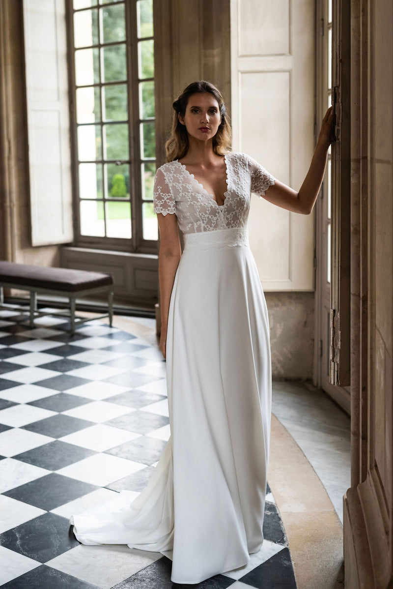 Robe Longue Anouck - Blanc Soie