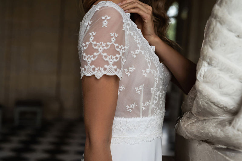 Robe Longue Anouck - Blanc Soie