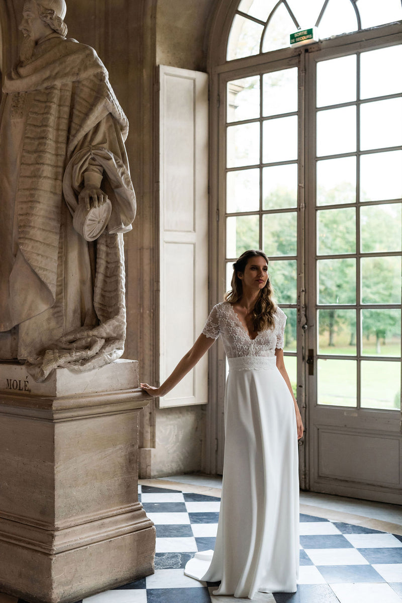 Robe Longue Anouck - Blanc Soie