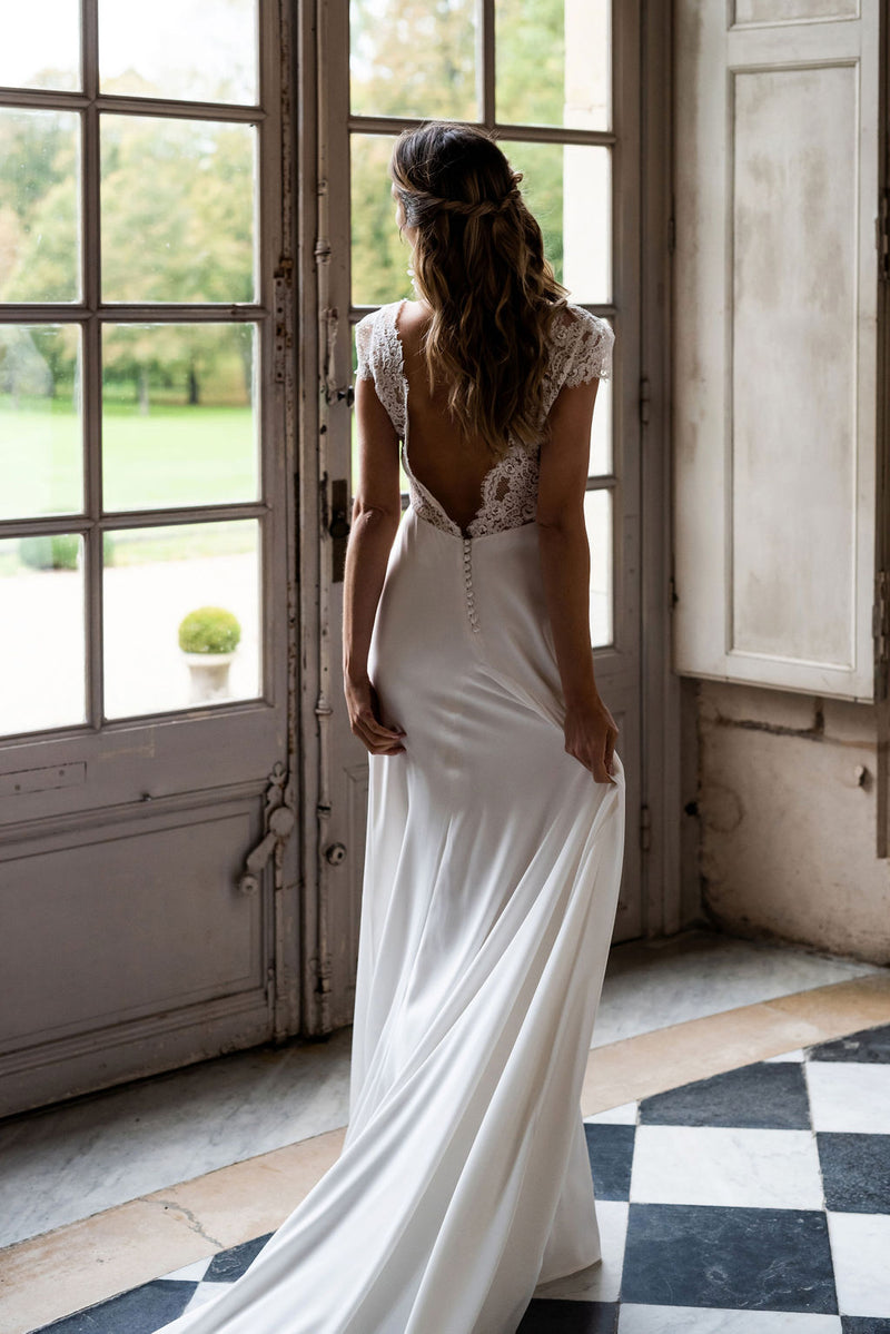 Robe Longue Sophie - Blanc Soie