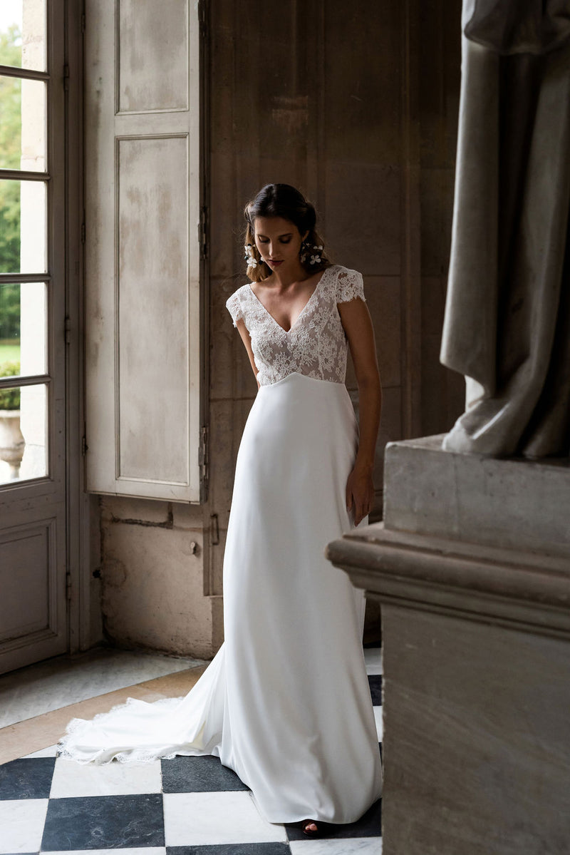 Robe Longue Sophie - Blanc Soie