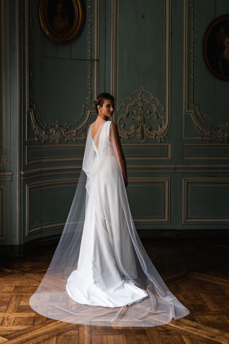 Robe Longue Olympe - Blanc Soie