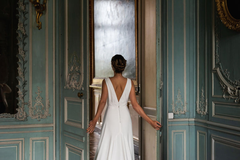 Robe Longue Olympe - Blanc Soie