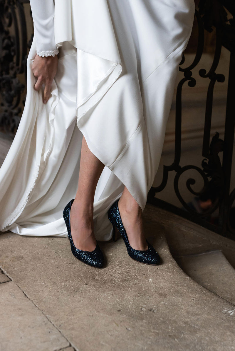 Robe Longue De Mariée D'Hiver - Blanc Soie