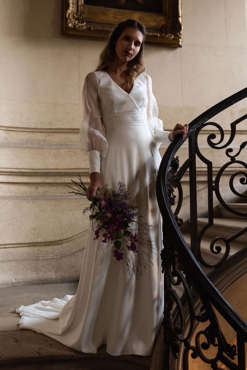 Robe De Mariée Crystal - Blanc Soie