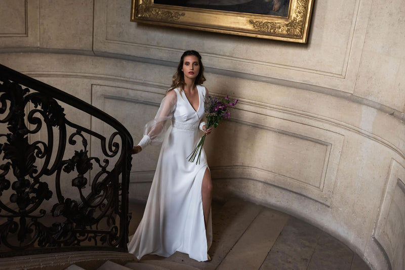 Robe De Mariée Crystal - Blanc Soie