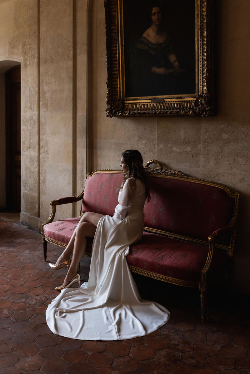 Robe De Mariée Crystal - Blanc Soie