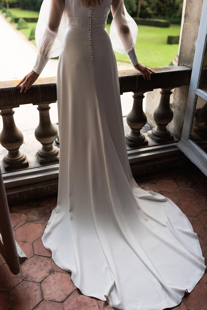 Robe De Mariée Crystal - Blanc Soie