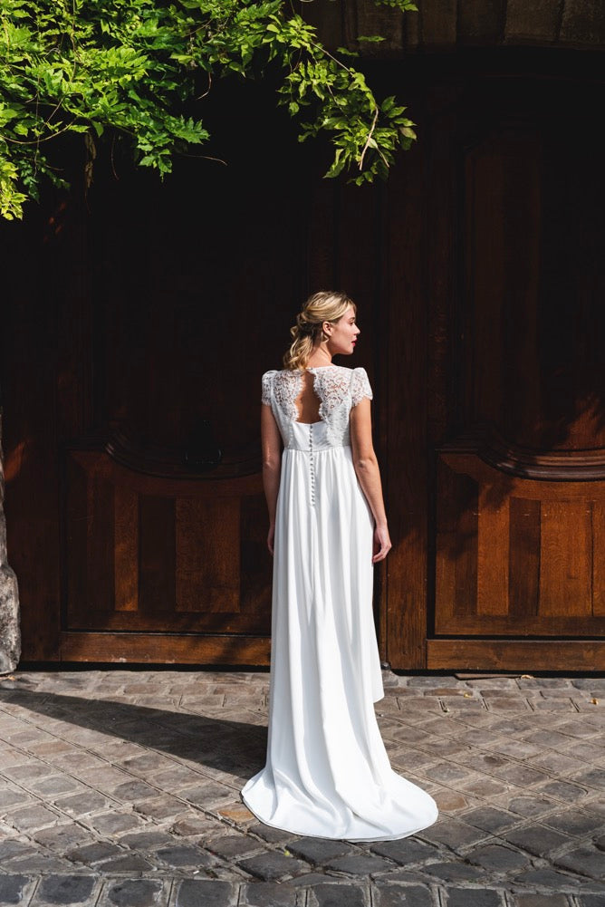 Robe Longue Paloma - Blanc Soie