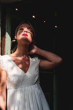 Robe Longue Paloma - Blanc Soie