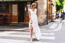 Robe Longue Paloma - Blanc Soie