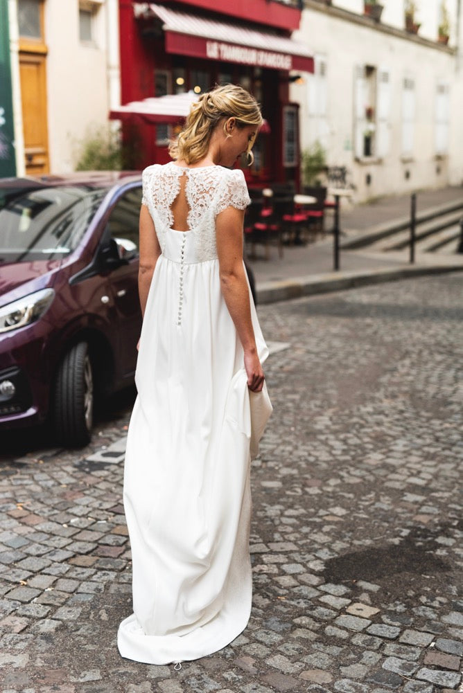 Robe Longue Paloma - Blanc Soie