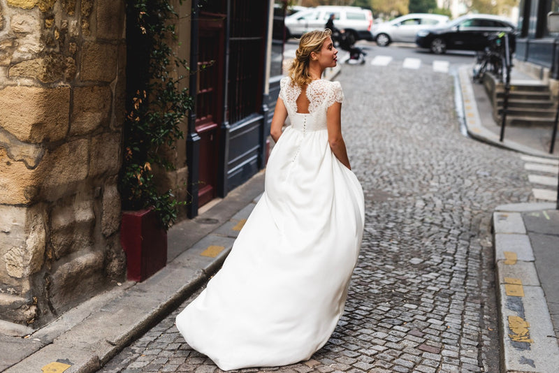 Robe Longue Paloma - Blanc Soie