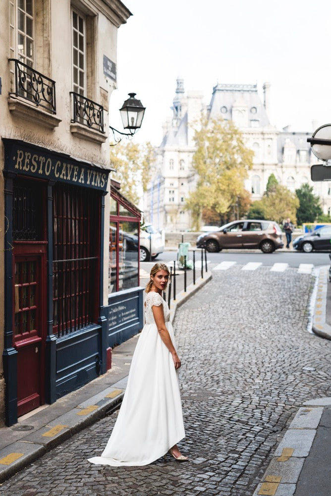 Robe Longue Paloma - Blanc Soie