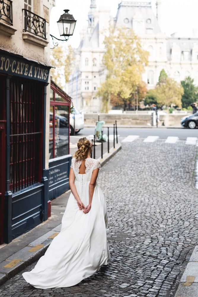 Robe Longue Paloma - Blanc Soie